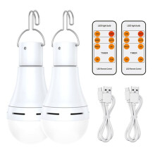 Ampoule Rechargeable USB, Ampoule de Secours avec Batterie de Secours pour Panne de Courant Domestique, Ampoule LED Suspendue, 2 PièCes