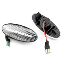 4x Car LED Dynamic Side Signal Lamp Light Turn Lamp for Qashqai J10 X-Trail T31 Juke Leaf Micra White