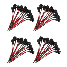 40X T10 W5W 168 194 Lampenfassung Fassung Glassockel Lampe Sockel DIY, Schwarz