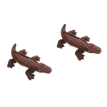 2Pcs Durable Plush Dog Toy Coffee Color Squeaky Chew Toy