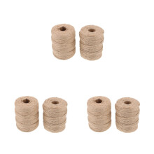 6Rolls Hand Braided Jute Twine Rope for Outdoor Craft and Garden Work