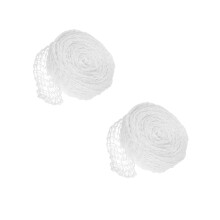 2Rolls White Elastic Meat Netting Roll Polyester Cooking Mesh for Meat
