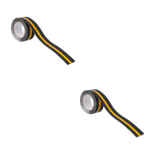 2Rollen Zwarte Fluorescerende Veiligheidsband Voor Vloer En Trap PVC