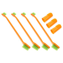 1Set Dubbele Pet Tandborstels PP Materiaal Hond