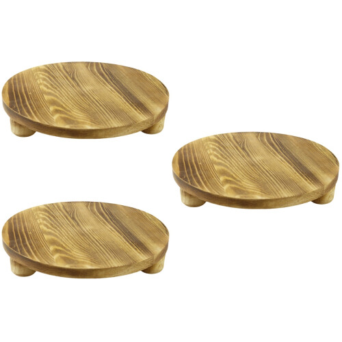 3Pièces Support Plantes Bois Durable Table Jeu Salon Intérieur