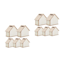 10St Spaarpotje Beige Huisvorm DIY Kindercadeau Decoratie