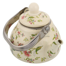 1L Traditionele Beige Emaille Theeketel Voor Fornuis En Koffie