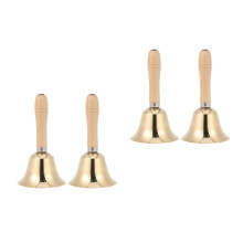 4St Koperen Handbel Met Handvat Beige Voor