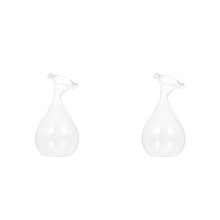 2Stk Dekorative Glasvase Transparent Blumenbehälter Wohnaccessoire