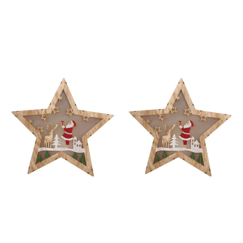 2St Khaki Kerstster Lamp, Decoratief En Sfeervol
