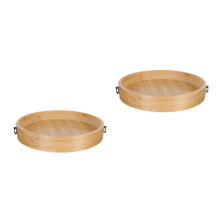 2St Khaki Theebekerschaal Met Metaal Ring, En