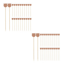 200Pak Lichtbruine Bamboe Cocktailsticks Fruitprikkers Voor Bruiloft