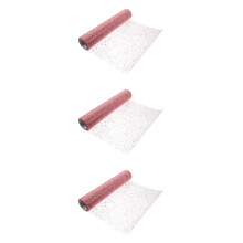 3Rolls Rose Gold Glitter Tulle Roll for Gift Wrapping & Party Crafts
