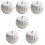 6Pcs White Porcelain Steamed Egg Bowl with Lid Easy Clean Kitchenware 1