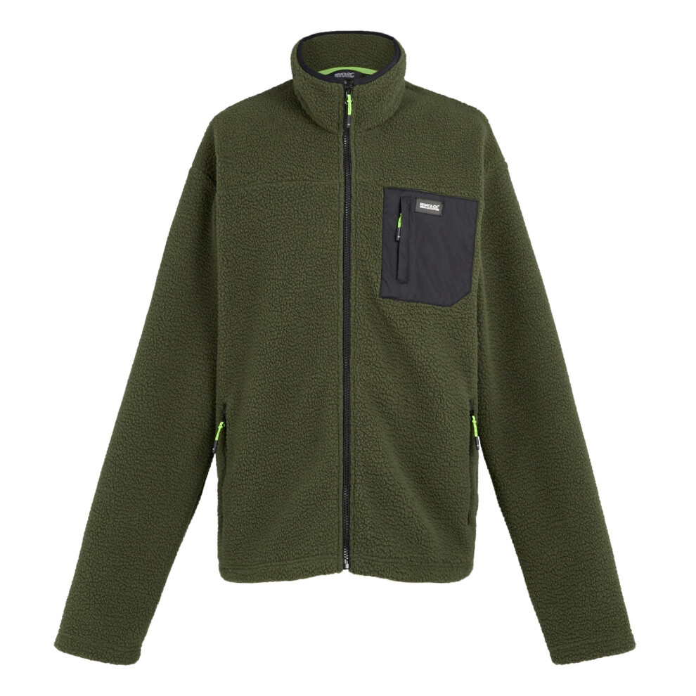 Regatta (L, Dark Khaki) Mens Frankie Borg Fleece Multicoloured