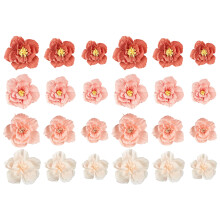 Pack Of 24 Tissue Paper Blooms For Festives Party Decorations