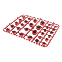 Couvercle de vis de moteur de moto, conception hexagonale-Rouge