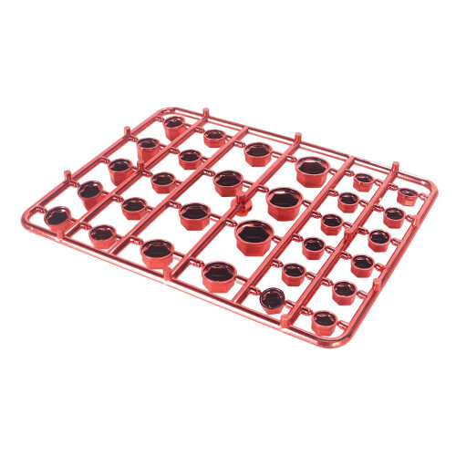 Couvercle de vis de moteur de moto, conception hexagonale-Rouge