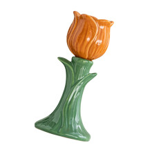 Keramik-Kerzenständer, Ersatz für Kerzen, Weihnachten,-Orange