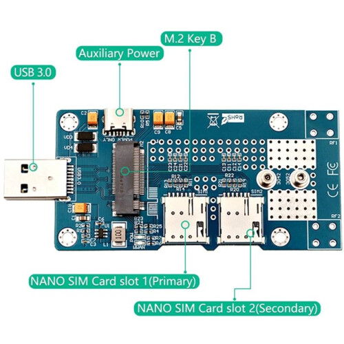 NGFF(M.2) to USB 3.0 Adapter with Dual  SIM Card Support 3G/4G/5G/LTE Module Suitable for Desktop Computers 2