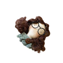 Accessoires uniques de broche de fille de bande-cheveux bruns