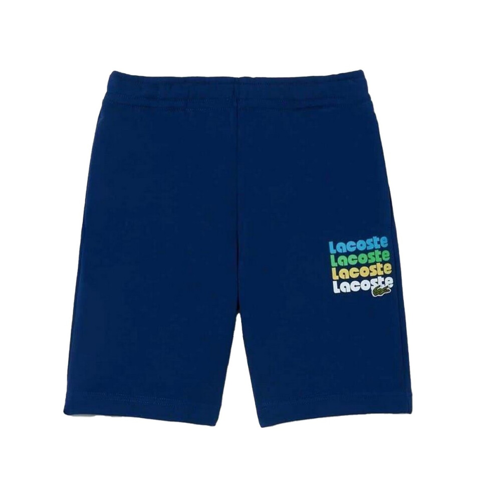 Lacoste (14 Years, Navy) Childrens/Kids Cotton Blend Relaxed Fit Sweat Shorts Blue,Multicoloured
