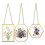3PCS Multifunctional Metal Frame Glass Display for Preserving 4