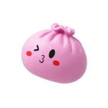 Cartoon Baozi Stress Ball Decompressing Squeeze Toy For-Pink A