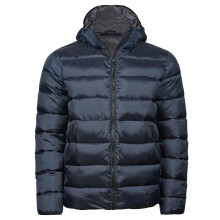 (XXL, Navy Blue) Tee Jays Unisex Adult Lite Hooded Padded Jacket