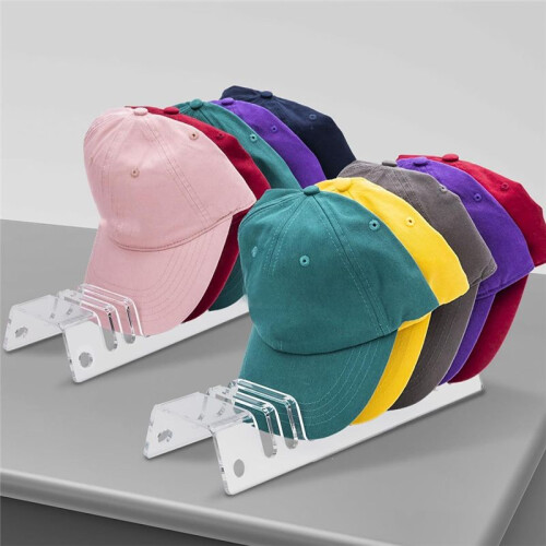 Baseball Cap Display Rack Durable Clear Acrylic Hat Holder for Home Closet Storage Organizer Hat Display Stand 2