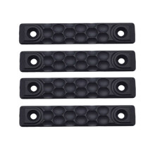 4-delige nylon railsbeschermers met laag profiel,-B 8cm Zwart