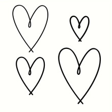 4pcs Romantic Metal Heart Wall Art Set - Exquisite Decorative Accent for Bedroom, Living Room & Gallerys Perfect Gifts