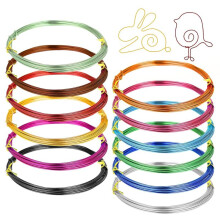 12Rolls Colored Aluminum CraftWire 18 Gauge 1mm Flexible Metal Artistic Floral Bendable Metal Wirefor DIY CraftMaking