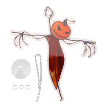 Halloween Spooky Suncatcher för Fönsterpaneler Sun Catcher, Unika Spooky Halloween Ornament-Dekorationer för Hemmet B