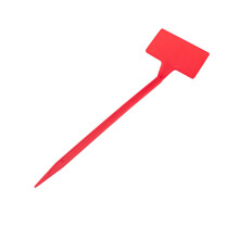 Pak van 50 plastic plantenlabels voor tuinkwekerij-Rood