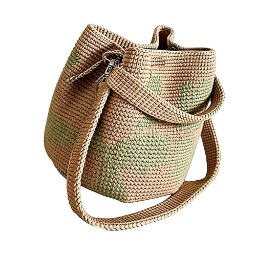 Sac à main élégant en forme de fleur au crochet, sac à-Vert