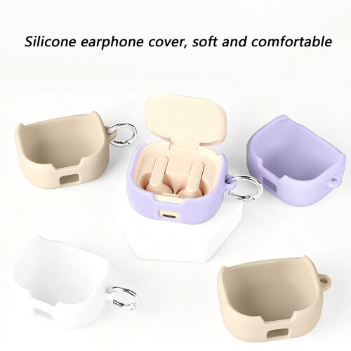 Protective Cover Silicone Case for Dedicated Model Earbud-Beige 2