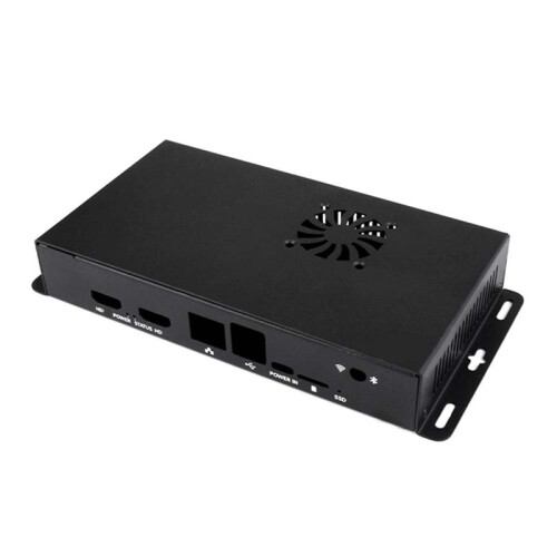 For Raspberry Pi Compute Module 5 IO Board Metal Case with Integrated Cooling Fan, Durable and Efficient Design 2