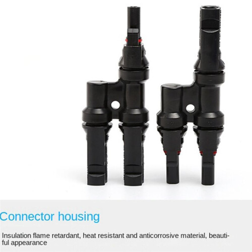 Solar Photovoltaic Connector T-Type Three-Way Parallel Series Connector Solar Panel Module Waterproof Plug 2