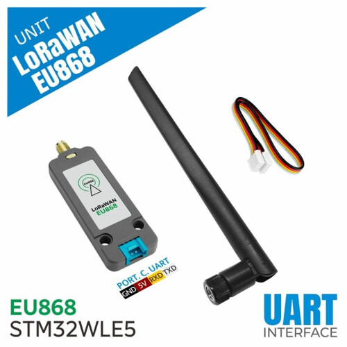 LoRaWAN Unit EU868 868-870MHz Frequency Band Communication Module P2P Communication STM32WLE5 with Antenna 2