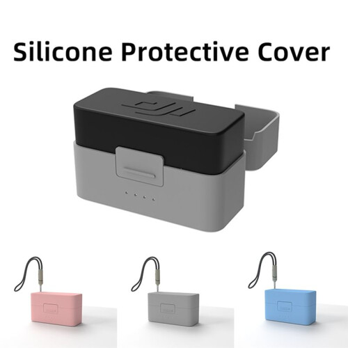 For  Mic  Silicone Protective Case Microphone Cover Anti-Drop Charging Compartment Protection Soft Shell Kit Grey 2