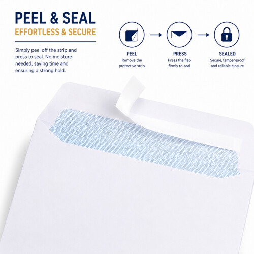DL Plain White Envelopes (10 Pack) - DL Self-Seal Wallet, 100gsm, 110x220mm 1