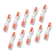10Pcs Transparent Push In Wire Connector Cable Terminals-Orange
