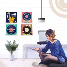 12Pcs Vinyl Record Wall Mount Shelf Set of Album Holders for Hanging  Walls - Shelves Albums or Children's Books