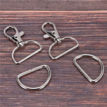 120Pcs Swivel Snap Hooks and D Rings for Lanyard and Sewing Projects (1 Inch Inside Width)
