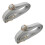 2X DIY Replacement Leather Bag Shoulder Strap Handle  Body Adjustable 140 x 2cm, Gray 1