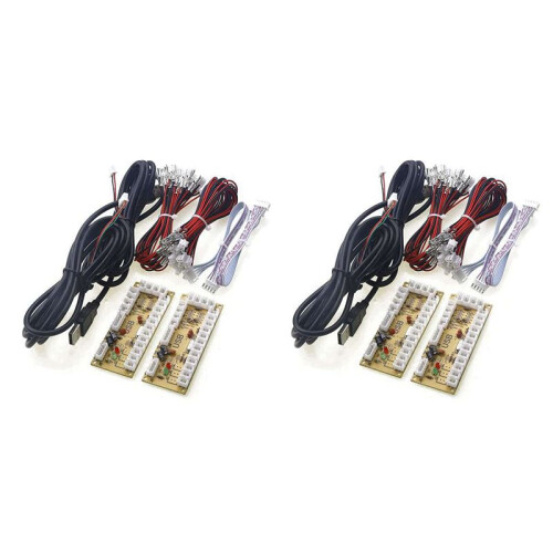 4X Zero Delay Arcade DIY Kit USB Encoder PC to Joystick for 5pin Joystick & 2.8mm Button