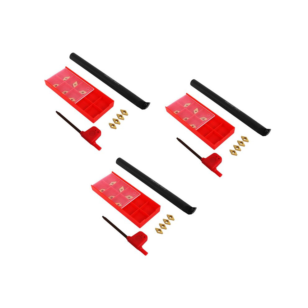 36Pcs Dcmt0702 Carbide Inserts + S12m-Sducr07 Boring Bar 150Mm With Wrench For Cnc Lathe Inner Turning Tools 6033189733647