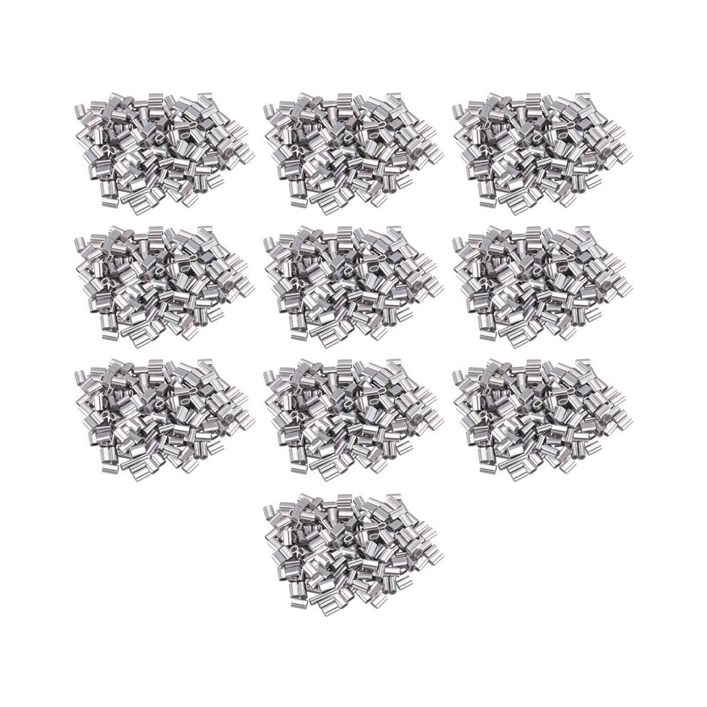 M1.5 Wire Rope Aluminum Ferrule Cable Ties Crimp Wire Rope Chuck Aluminum Jacket 2000 Pieces 4713107837931