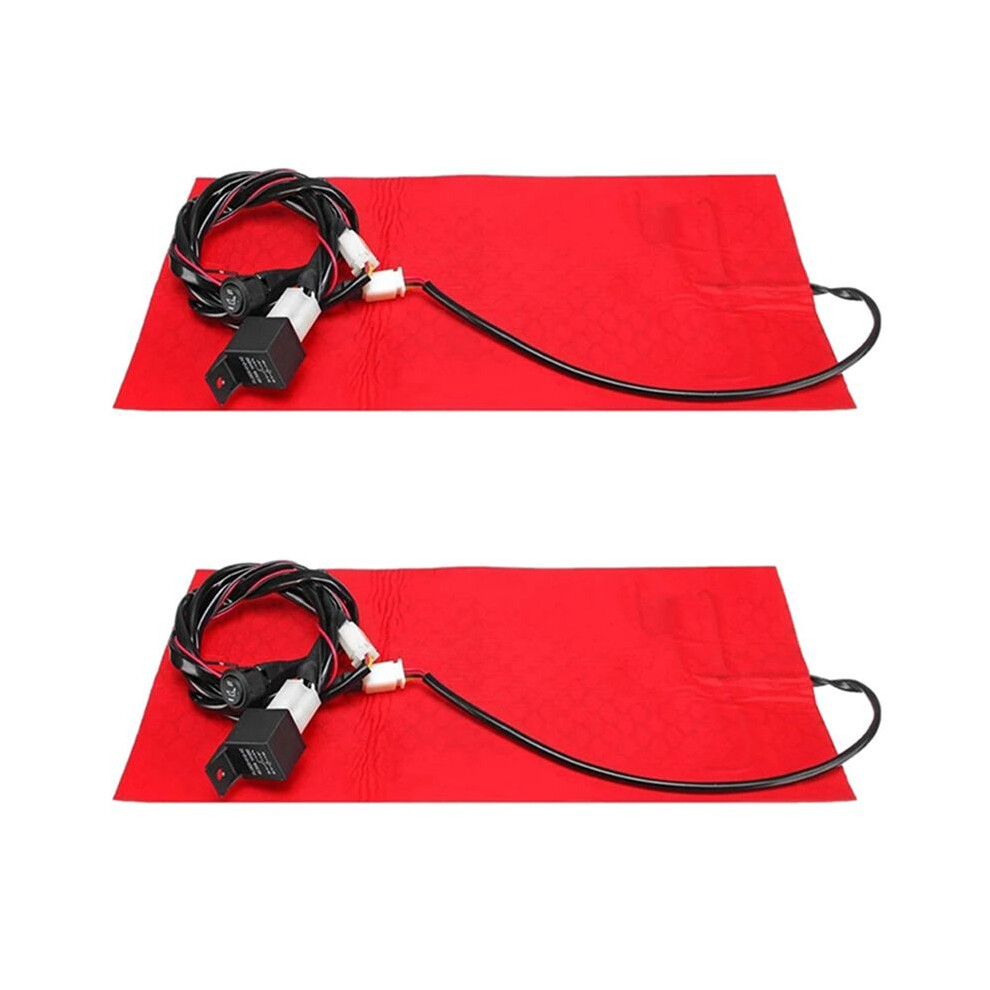 2X 25W 12V Universal Motorcycle Atv Heated Cushion Winter Warmer Waterproof Pad Heating Pad Mat 4713965168499